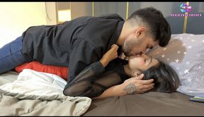 The husband returned home from work and after a long time had physical relations with his wife.