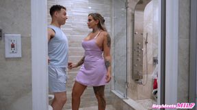 Slutty Stepmom Stephanie Love Dominates Me Until She Cums on My Young Cock