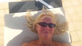 Amateur Blonde Mature Wife Enjoys It Outdoors