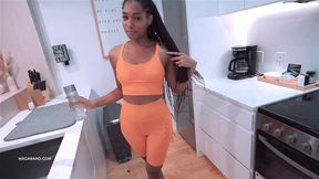 Stepbrother Watching Stepsister While She Undresses and Takes Shower - Addis Fouche WagaBang