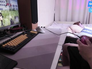 Stepsister Caught Me Jerking Off to 2B from Nier: Automata and I Unintentionally Creampied Her Taut Cunt