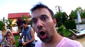 Blonde Outdoor Gangbang DP Threesome Fuck Fest