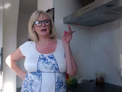 Mature blonde granny sammie sparks licks cock clean