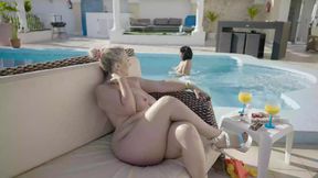 Two Big Boobs MILFs Eat Each Other's Pussies and Shares Giant Dick Threesome Fuck