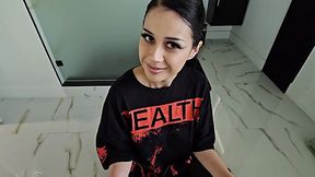 My Sexy Curvy Brunette Gothic Step-sis Entices Me Into Wild Sex To Get My Cum For Her Witchery