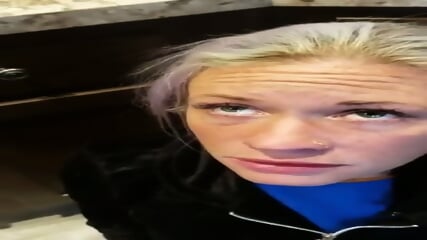 Sad Submissive Wife ATM in the Kitchen