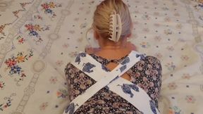 Amateur Blonde Mature Wife Enjoys Partially Clothed Sex