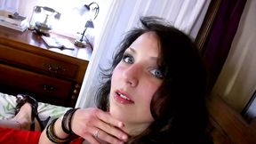 Milf with big hanging tits and hairy pussy rides stranger's hard cock