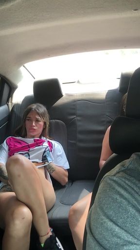 I fuck my friend in my boyfriend's car.