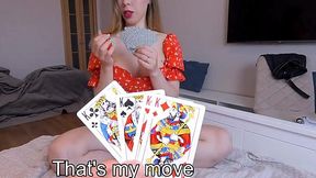 Slutty stepmom seduced her stepson's friend to play cards and fuck her anal