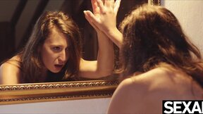 ”Watch her big natural tits bounce as they get covered in hot cum”