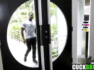 Caged Cuckold Husband Watch Wife Booty Banged By Monster Black Jock