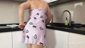Auntjudys - 48yo Mature MILF Nadine Gets Frisky in the Kitchen