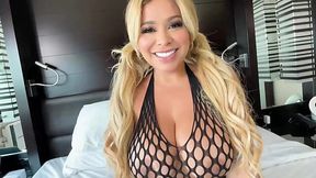 Curvy thot fools around a hard dick pov