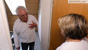 German old couple loves to fuck on the couch